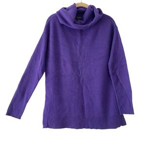 Lambswool Talbots Purple Waffle Knit Talbots Chinky Neck Turtleneck Medium